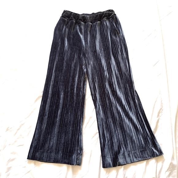 Joe Fresh Pants - Joe Fresh | Grey / blueish Velour wide leg women's pant